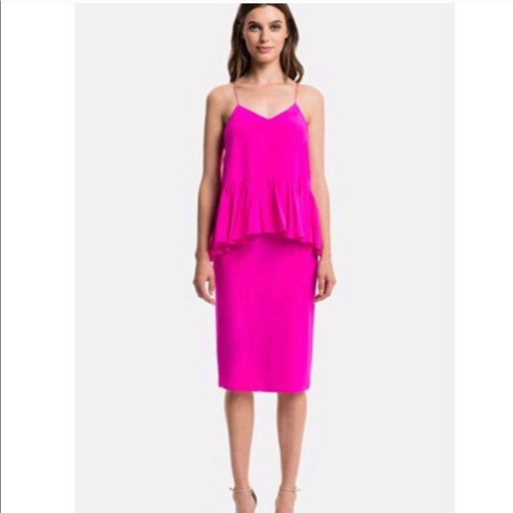 1. State Hot Pink Peplum Dress